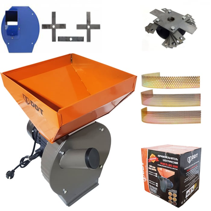 Moara Cuva Mare macinat cereale, boabe si stiuleti, DDT, 3500 W, 3000 rpm, 200 kg/h + Cutite tocat [1]