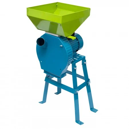 Moara electrica cu Suport pentru cereale, boabe si stiuleti porumb, Cuva Mare, WertCraft, 3.5 kW, 3000 rpm, 200 Kg/h [5]