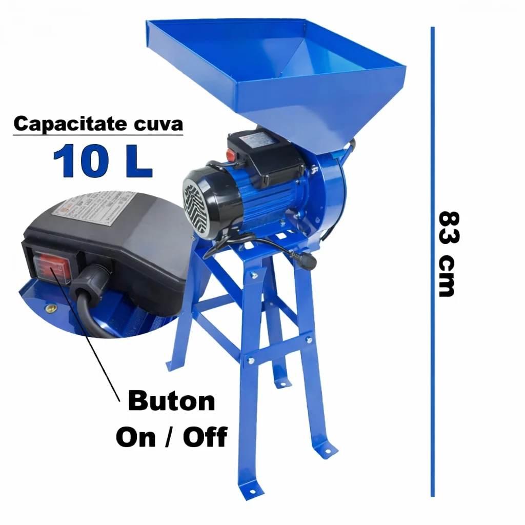 Moara electrica cu Suport pentru cereale, boabe si stiuleti porumb, DDT, 3500 W, 3000 rpm, 200 Kg/h DDT [9]