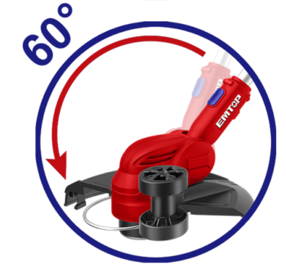 Motocoasa/Trimmer fara acumulator si incarcator, maner reglabil, 300mm - ELGT20328, EMTOP [5]