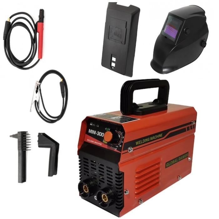 Pachet promo Aparat de Sudura tip Invertor, Global Dawer, Mini 300, 300 A + Masca Sudura Automata cu Reglaj si Cristale [1]