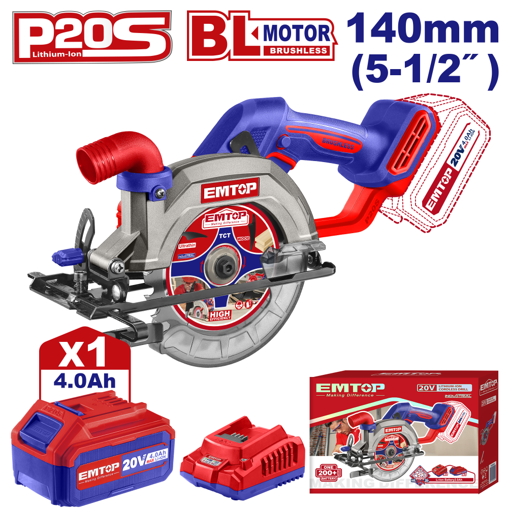 Pachet promo Fierastrau circular+ Suflanta aer cald (feon) + Ciocan rotopercutor, 26mm, 4 accesorii + 2 acumulatori 4.0AH [18]