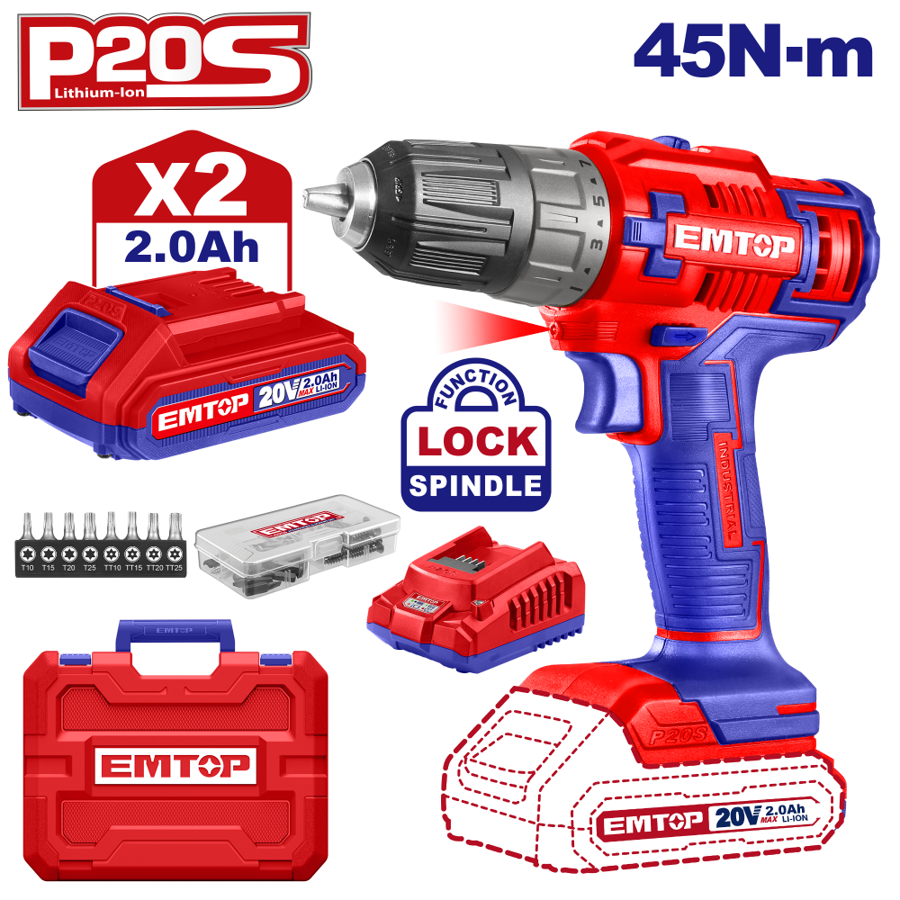 Pachet promo Fierastrau circular, unghi taiere reglabil, 185mm + Masina de gaurit si insurubat + 2 acumulatori 2.0AH + incarcator [5]