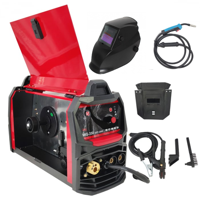 Pachet promo Invertor/Aparat de sudura, DDT-2005, cu rola sarma si electrod/gaz, MIG/MMA DDT PROFESSIONAL, 350, Sarma de sudura + Masca de sudura cu cristale [1]