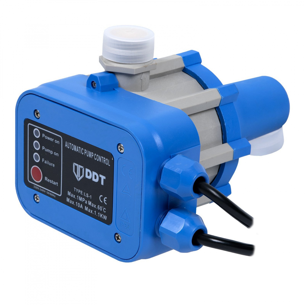 Pachet promo Pompa de suprafata, DDT, JET100L, 1500 W, Fonta, Bobinaj 100% cupru + Presostat electronic automat DDT LS1, 1.1kW, 10 bar [13]