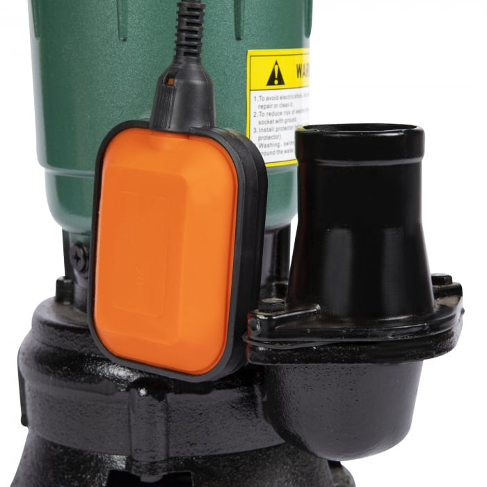 Pachet promo Pompa submersibila apa murdara, cu plutitor, fara tocator, DDT, WQD10, 2200 W, 10 m³/h, 8 m + Furtunul de pompier 2'' 20 m, 8 bari, cu cuple [3]