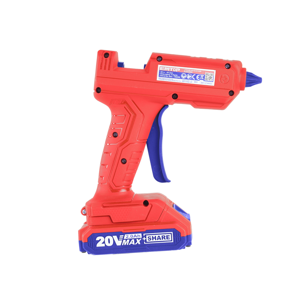 Pistol de lipit fara incarcator si acumulator, 11mm, 3buc clei 150mm - ELGG2002, EMTOP [5]