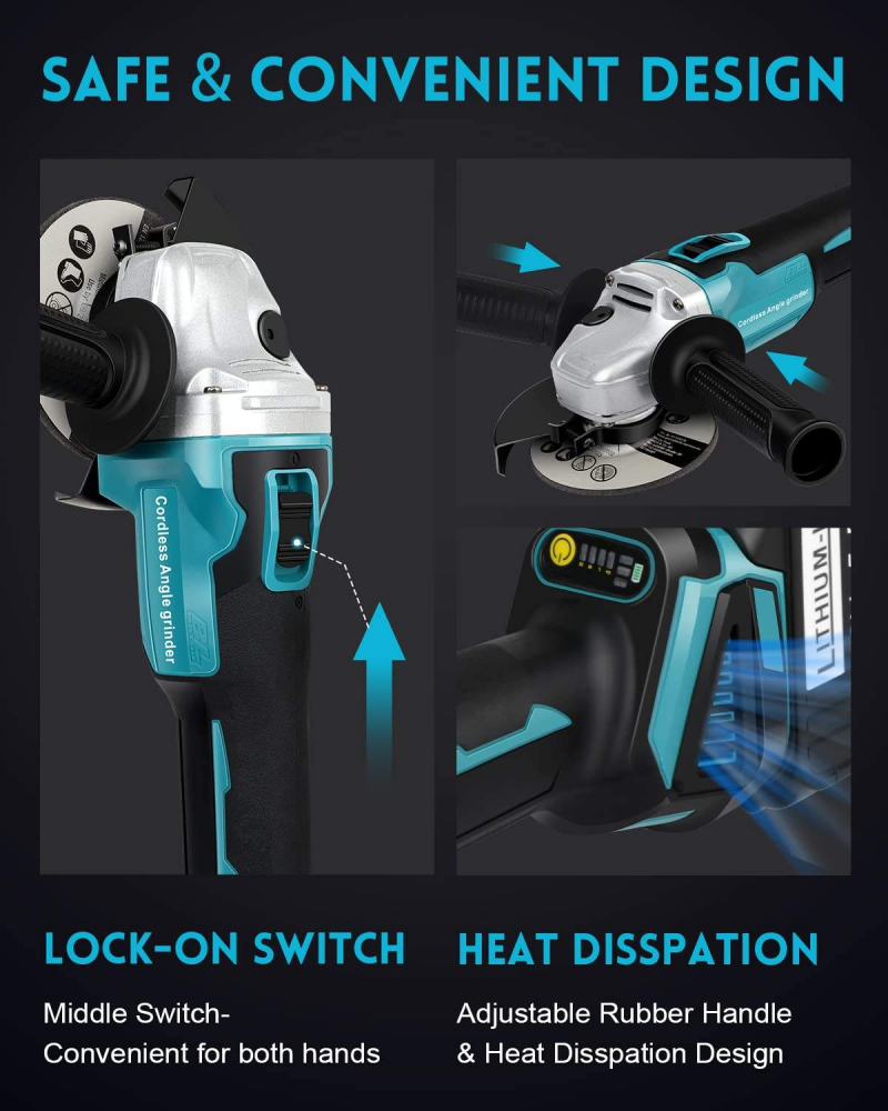 Polizor Unghiular pe Acumulator DDT-CRISTAL , 24V/4Ah, Motor Brushless, 820W, 8500 rot/min [4]