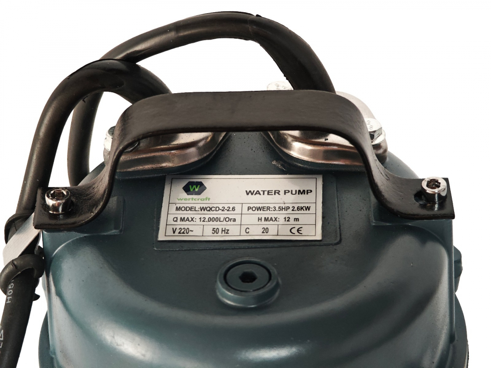 Pompa apa murdara  DDT cu tocator exterior si flotor, 2600 W, 12 mc/h, 12 m refulare + furtun pompier 2" 20 M [4]