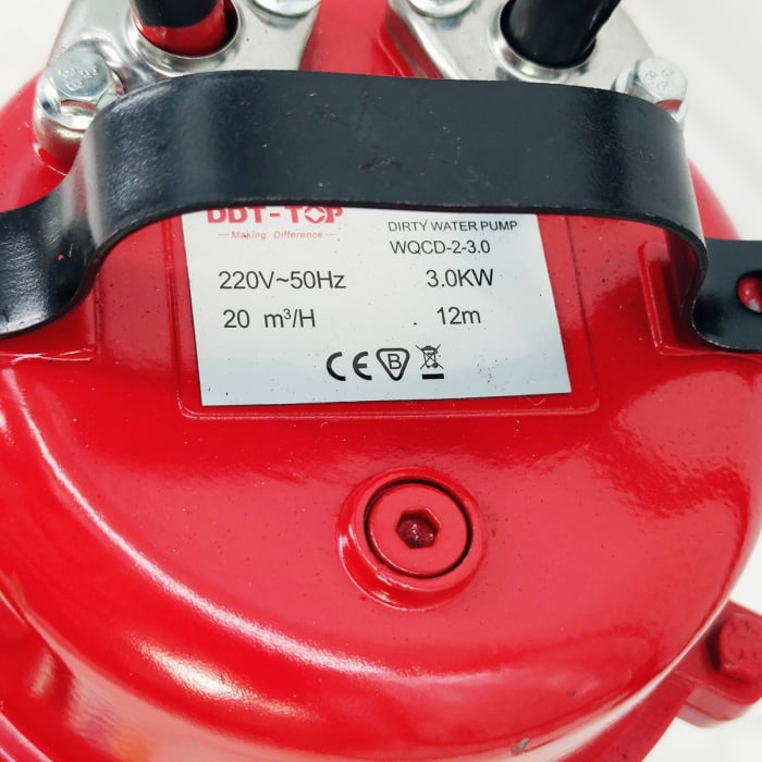 Pompa submersibila cu tocator si plutitor, DDT, WQD10, 2600W + Furtun pompier, 20 metri, 2 toli + Furtunul de pompier 2'' 20 m, 8 bari, cu cuple [7]