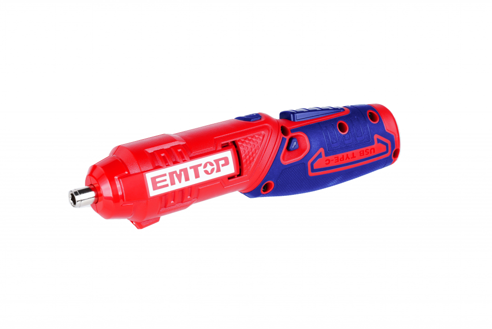 Surubelnita cu incarcare prin cablu USB C, 4V, 4Nm, maner reglabil, 18 accesorii, cutie de plastic - ECSR0408, EMTOP [5]