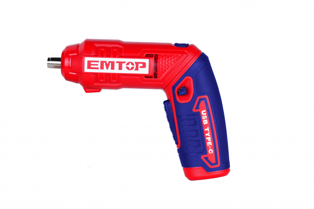 Surubelnita cu incarcare prin cablu USB C, 4V, 4Nm, maner reglabil, 18 accesorii, cutie de plastic - ECSR0408, EMTOP [3]