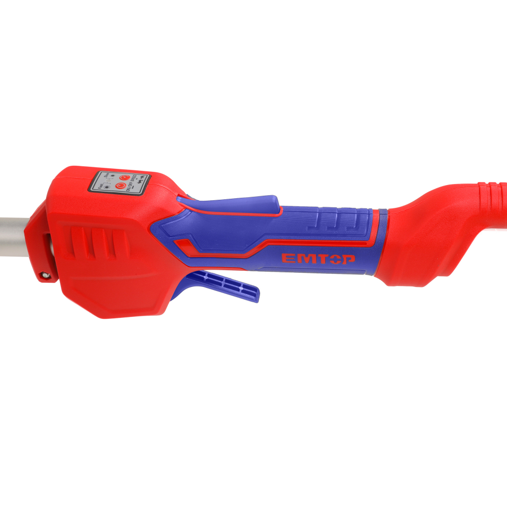 Motocoasa electrica/Trimmer cu fir cu 2 acumulatori 4.0Ah, motor fara perii (brushless), 330mm/255mm, accesorii incluse - ELMR200285, EMTOP [4]