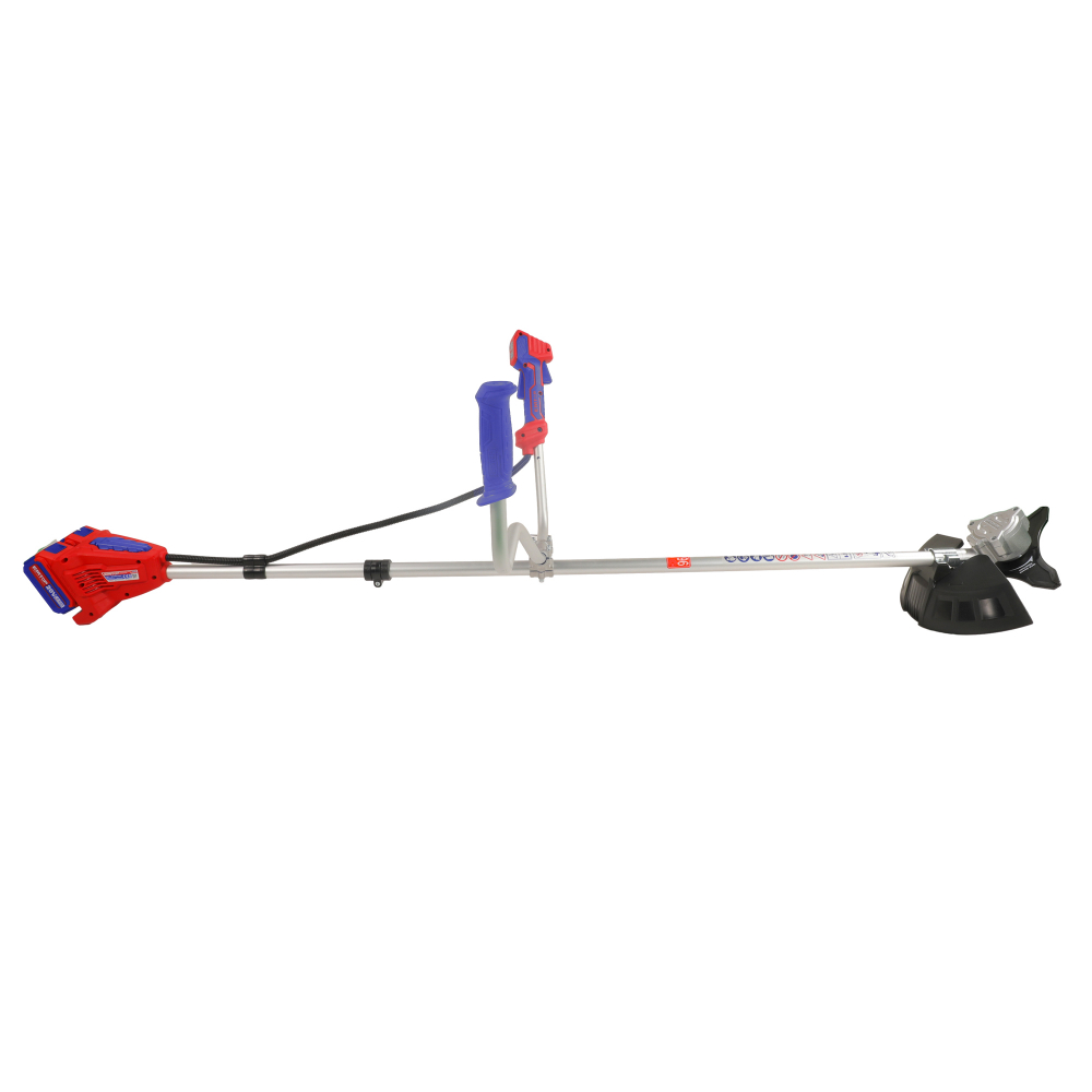 Motocoasa electrica/Trimmer cu 2 acumulatori 4.0Ah, motor fara perii (brushless), 330/255mm, accesorii incluse - ELMR202523, EMTOP [2]