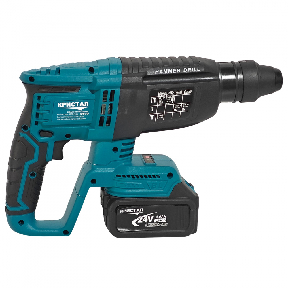 Trusa 4 piese cu 3 ACUMULATORI, autofiletanta, rotopercutor, polizor unghiular, bormasina impact, 24V, 4Ah [7]