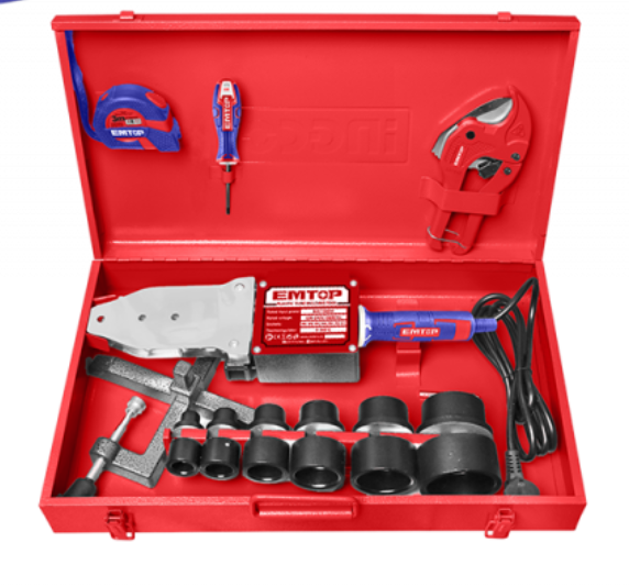 Trusa electrica de lipit tevi PP-R, PB, PE, PE-RT cutie metalica, 10 accesorii incluse - EPTW15001, EMTOP [2]