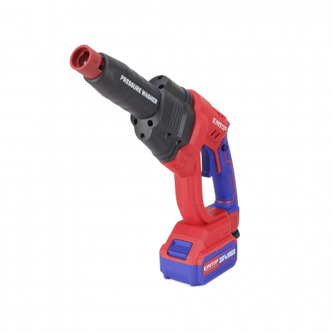 Aparat de spalat cu presiune cu 1 acumulator 4.0AH si incarcator, 24 bari, 6 capete, geanta inclusa - ELPW202501, EMTOP [3]