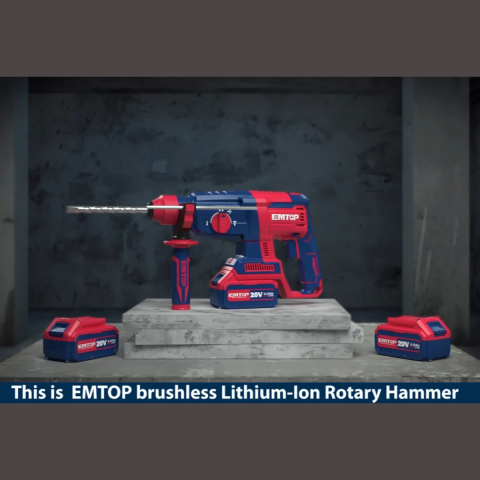 Ciocan rotopercutor fara acumulator si incarcator, 26mm, 4 accesorii - ELRH20228, EMTOP [7]