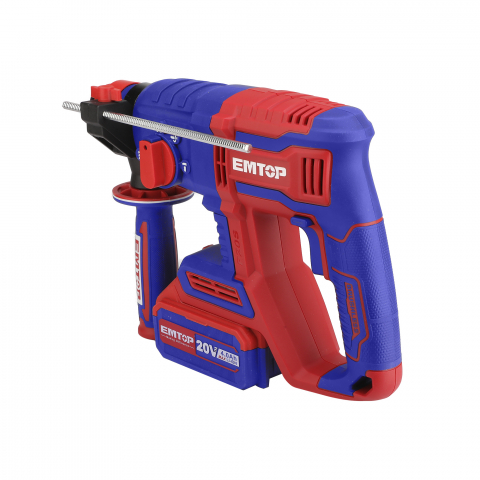 Ciocan rotopercutor fara acumulator si incarcator, motor fara perii (brushless), 22mm, 2.0J, 3 burghie incluse - ELRH20208, EMTOP [2]