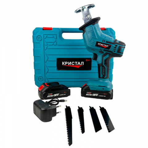 Produse noi - Fierastrau tip sabie cu acumulator DDT CRISTAL 36V, Viteza Variabila , Adancime de Taiere 115mm Lemn, 8mm Otel, 12mm Aluminiu, 2 baterii + încarcator, valiza de transport