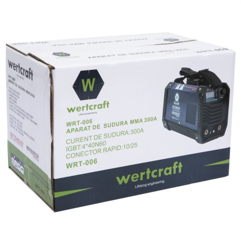 Invertor de sudura WertCraft WRT-006, 20-300 A amperaj, 230 V, 1.6-4 mm diametru electrod, MMA, IP21, funtie anti-lipire [5]