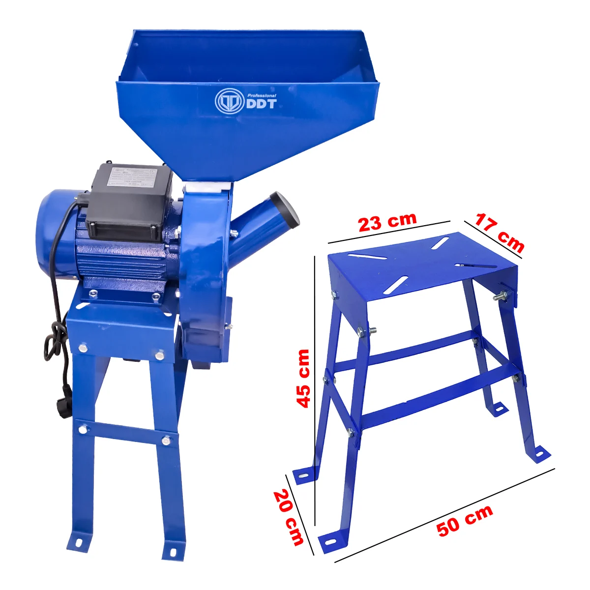 Moara electrica cu Suport pentru cereale, boabe si stiuleti porumb, DDT, 3500 W, 3000 rpm, 200 Kg/h DDT [5]