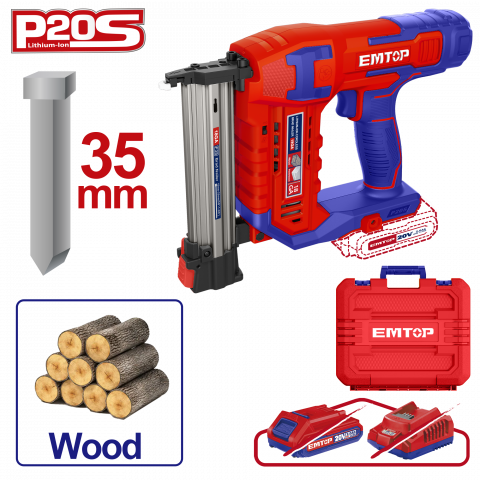 Ciocane Rotopercutoare - Pistol/Capsator de cuie fara acumulator, 35mm, cutie de transport - ELBNLi3505, EMTOP