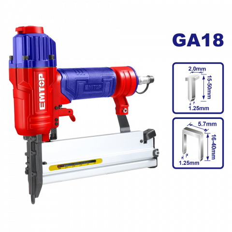 Scule pneumatice - Pistol pneumatic capse/cuie 2 in 1, GA18 - ECBN504001, EMTOP