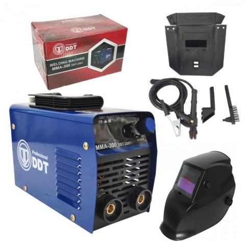 Produse noi - Pachet promo Aparat de sudura DDT PROFESSIONAL DDT-2001, MMA 300A, afisaj electronic LCD + Masca Sudura Automata cu Reglaj si Cristale