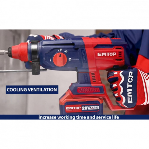 Pachet promo Fierastrau circular+ Suflanta aer cald (feon) + Ciocan rotopercutor, 26mm, 4 accesorii + 2 acumulatori 4.0AH [6]