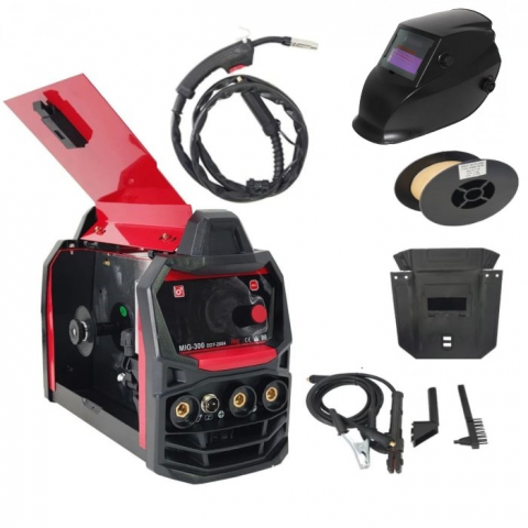 Aparate sudura - Pachet promo Invertor/Aparat de sudura DDT-2004, cu rola sarma MIG/MMA DDT PROFESSIONAL, 300 A+Masca Sudura Automata cu Reglaj si Cristale
