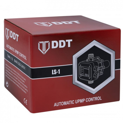 Pachet promo Pompa de suprafata DDT QB60, 370 W, aspiratie 7 m, refulare 30 m, BOBINAJ CUPRU + Presostat electronic automat DDT LS1, 1.1kW, 10 bar [6]