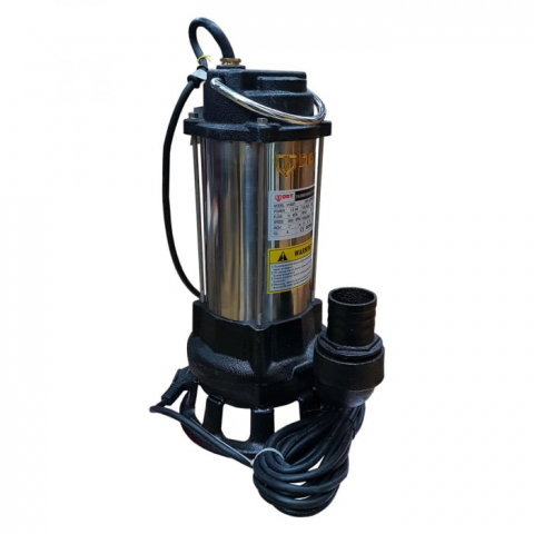 Pachet promo Pompa submersibila cu dublu tocator pentru apa murdara, DDT, V1500T, 1500W Inox + Furtunul de pompier 2'' 20 m, 8 bari, cu cuple [4]