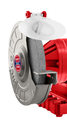 Polizor electric de banc 350W, 200mm (8"), incl. cutie depozitare scule - EBGR83501, EMTOP [2]