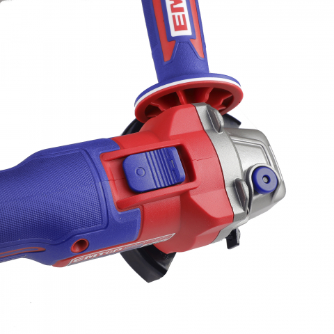 Polizor unghiular cu 2 acumulatori 4.0Ah, motor fara perii (brushless), 115mm, 10 discuri incluse - ELAG211542, EMTOP [1]