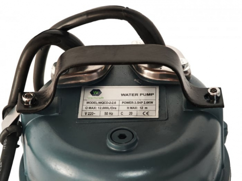 Pompa apa murdara DDT cu tocator exterior si flotor, 2600 W, 12 mc/h, 12 m refulare + Furtun pompier 2" 20 M +Furtunul de pompier 2'' 20 m, 8 bari, cu cuple [4]