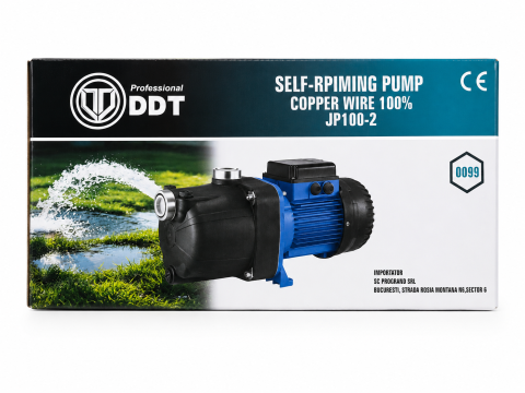 Pompă de apă autoamorsantă DDT Professional JP100-2 – 1,5 kW, 2 CP, 35 m [8]