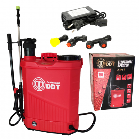 GRADINA - Pompa de stropit cu acumulator 2 in 1 , DDT , rezervor 16 Litri , 12 V , 8 Ah