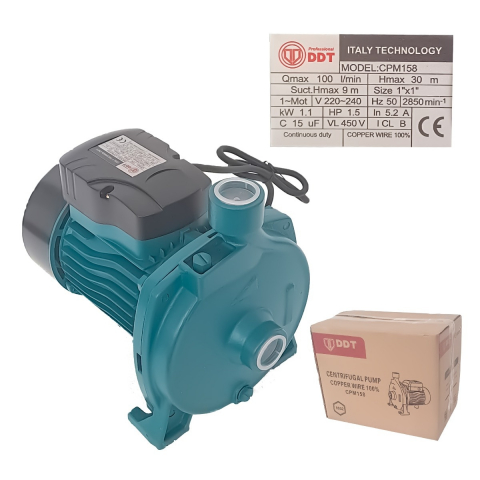 Pompa de suprafata, DDT PROFESSIONAL, CPM158, Fonta, Turcoaz/Negru [5]