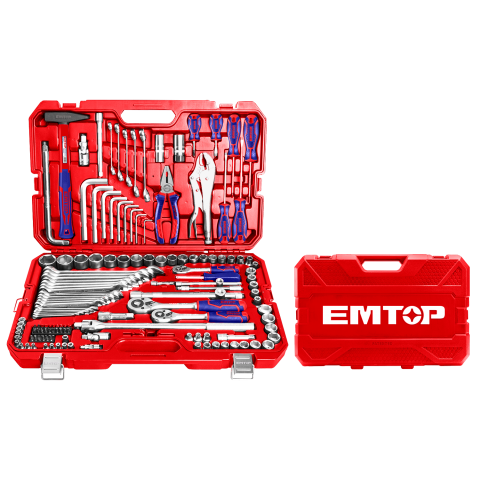 Bricolaj - Trusa de scule si accesorii, 142 buc, cutie transport - EHTS01421, EMTOP