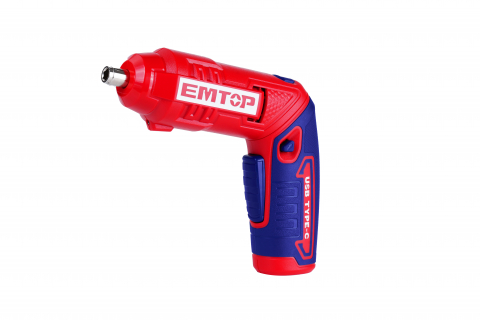 Surubelnita cu incarcare prin cablu USB C, 4V, 4Nm, maner reglabil, 18 accesorii, cutie de plastic - ECSR0408, EMTOP [1]