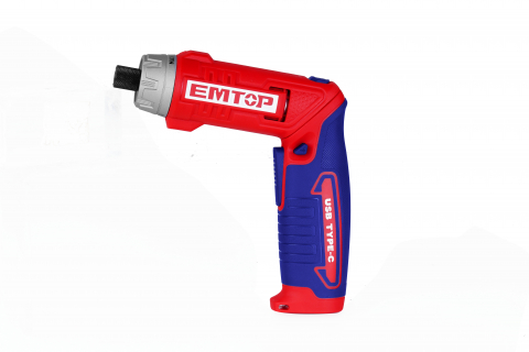 Surubelnita cu incarcare prin cablu USB, 8V, 6Nm, maner reglabil, 17 accesorii, geanta inclusa - ECSR0803, EMTOP [2]