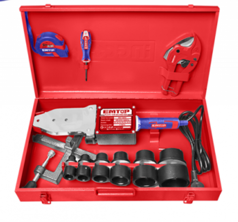 Trusa electrica de lipit tevi PP-R, PB, PE, PE-RT cutie metalica, 10 accesorii incluse - EPTW15001, EMTOP [1]
