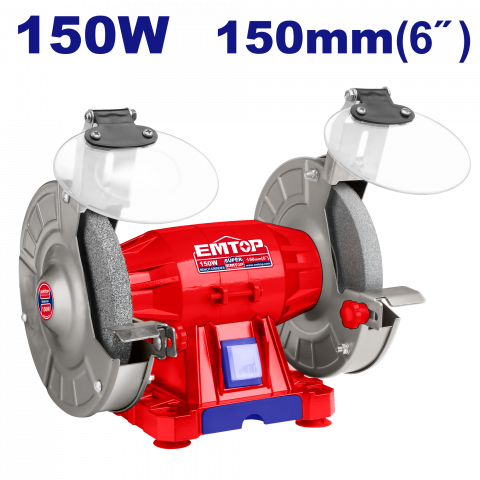 Scule si unelte - Polizor electric de banc 2 pietre 150mm, 150W - EBGR61501, EMTOP