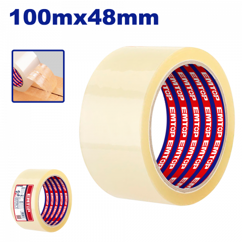 Accesorii echipamente protectia muncii - Banda de ambalare transparenta 100m x 48mm - EMPN1H10, EMTOP