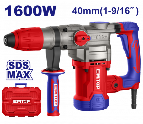 Scule si unelte - Ciocan electric rotopercutor 1600W, 10.0J, cutie de transport - ERHRM1608, EMTOP