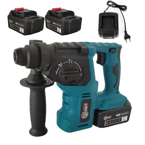 Scule si unelte - Ciocan rotopercutor cu acumulator , DDT-Brushless , 20 V , 5 Ah , 1350 Rpm , 4800 Bpm , 1.7 J , 22 mm , Albastru