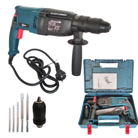 Ciocane rotopercutoare - Ciocan rotopercutor electric cu 2 mandrine, DDT , 1100 W , 26 mm , 900 Rpm