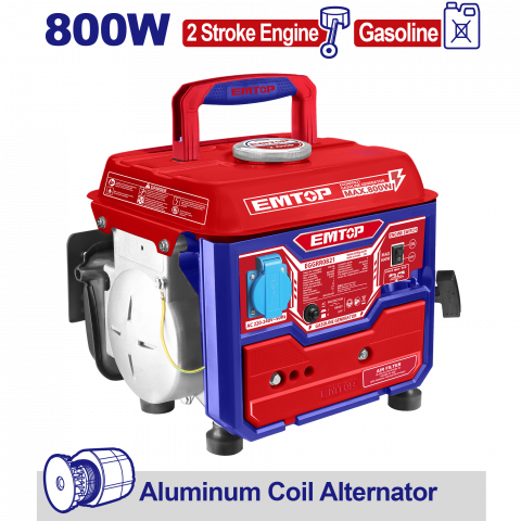 Scule si unelte - Generator pe benzina 800W, rezervor 4L - EGGRR0821, EMTOP