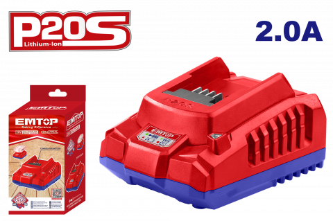 Scule si unelte - Incarcator baterie 2.0AH, universal compatibil cu produsele P20S - EFCR20200, EMTOP